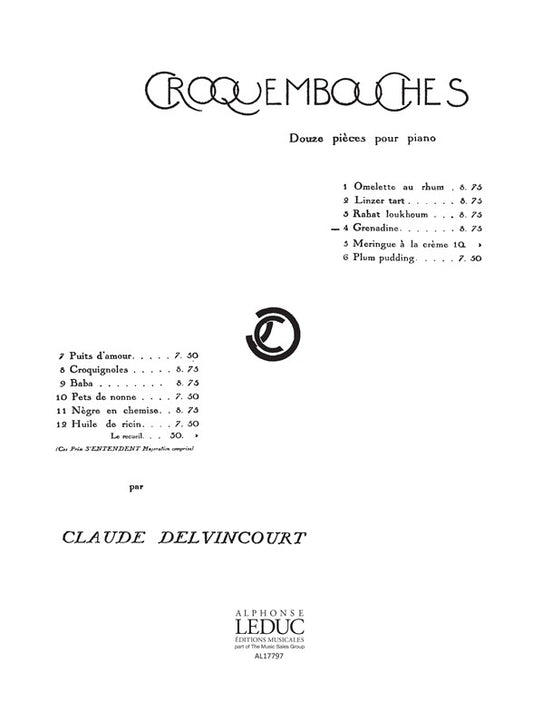 Croquembouches No.4 - Grenadine | Claude Delvincourt | Piano
