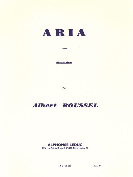 Aria | Roussel | Flûte