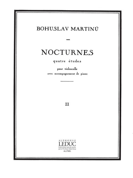 4 Nocturnes H189, No.2 | Bohuslav Martinu | Violoncelle