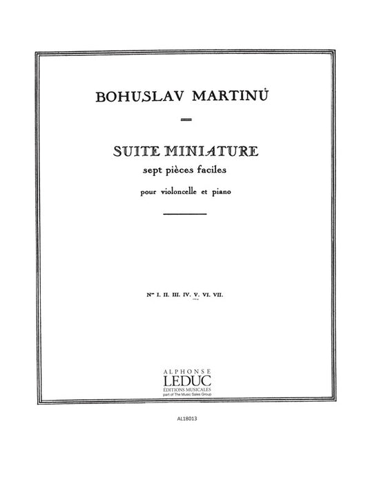 Suite miniature H192 No.5 | Bohuslav Martinu | Violoncelle