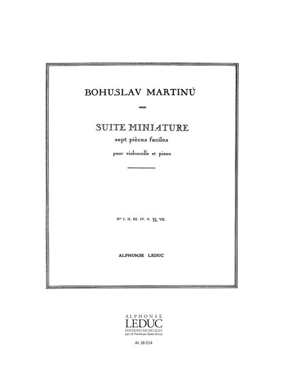 Suite miniature H192, No.6 | Bohuslav Martinu | Violoncelle