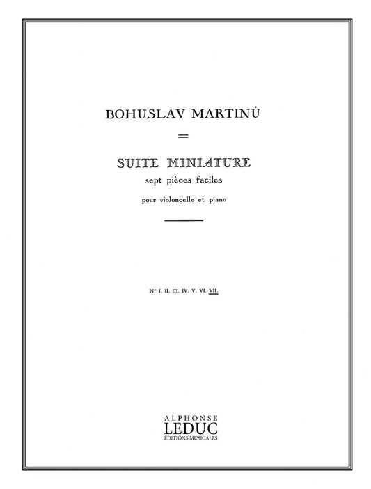 Bohuslav Martinu: Suite miniature H192, No.7 | Violoncelle