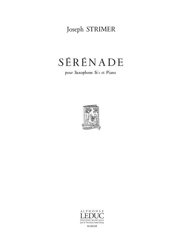 Sérénade | Joseph Strimer | Saxophone ténor
