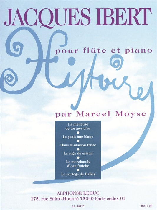Histoires pour flûte et piano de Jacques Ibert, Livre pour flûte et Piano