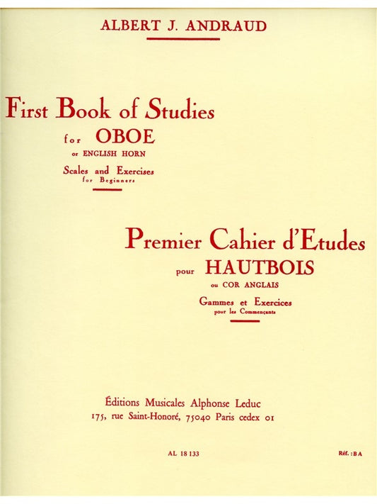Cahier d'Etudes Vol.1 | Albert Andraud | Hautbois
