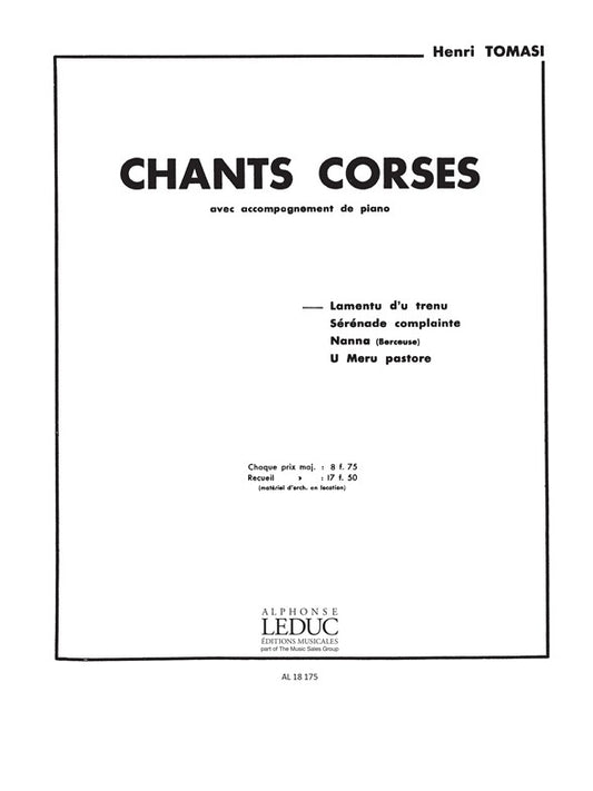Chants corses No.1 | Henri Tomasi | Voix