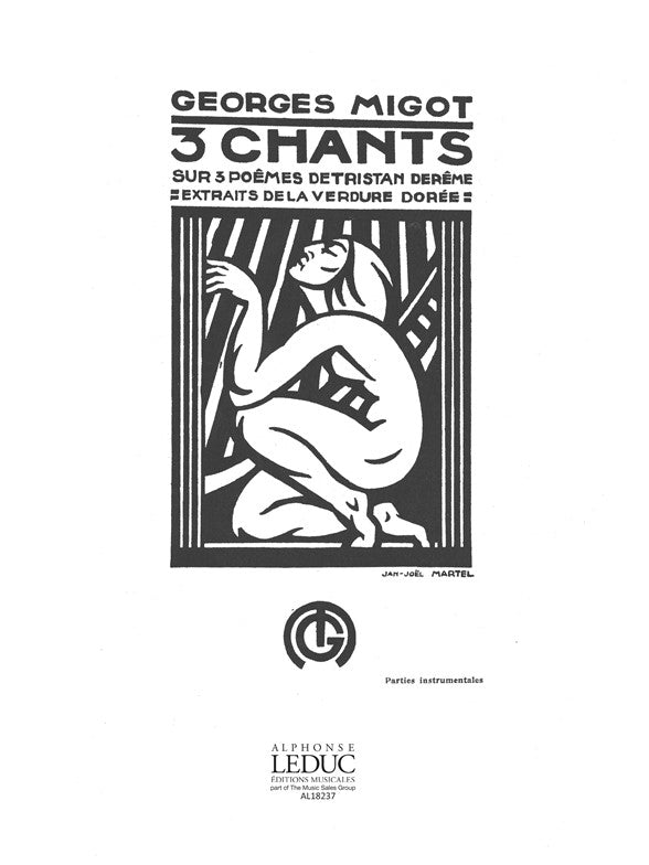 3 Chants Suivis D'Un Air A Vocalises Sur Poèmes | Georges Migot | Voix | Partie séparée