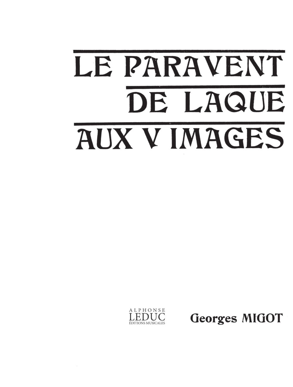 Paravent de Laque Aux 5 Images | Georges Migot | Orchestre