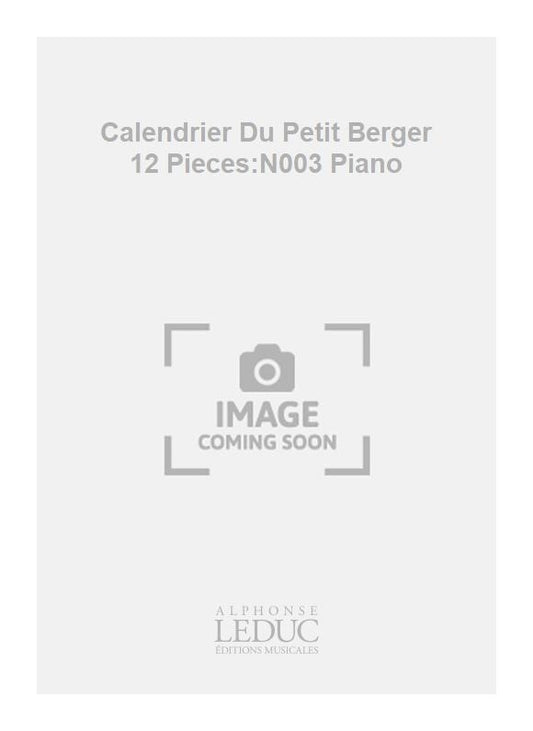 Calendrier Du Petit Berger 12 Pièces:N003 Piano | Migot