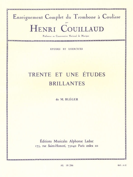 Trente et Une Études Brillantes (31) | Michel Bléger