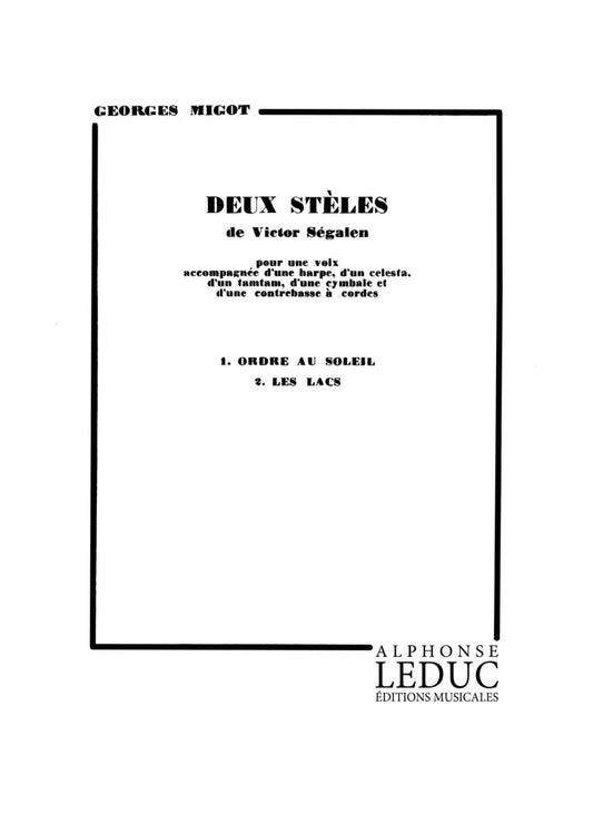 2 Steles De V.Segalen | Migot | Orchestre