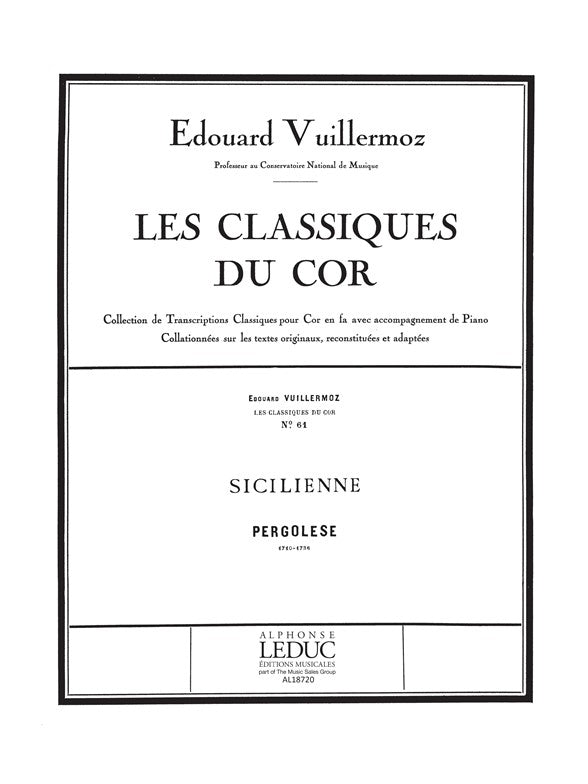 Giovanni Battista Pergolesi: Sicilienne | Cor