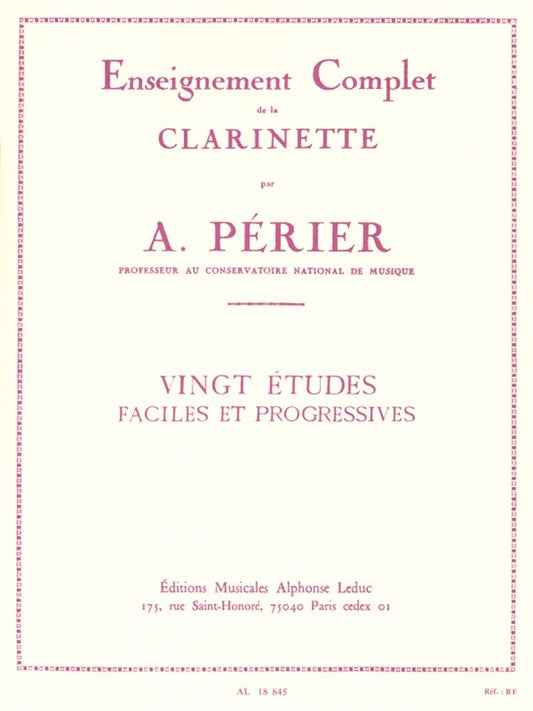 20 Études Faciles & Progressives | Auguste Perier