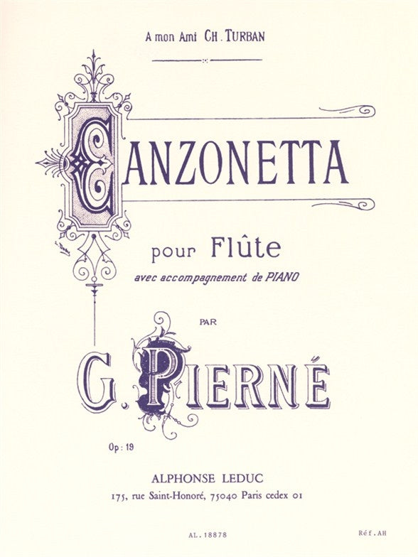 Canzonetta | Pierne | Flûte