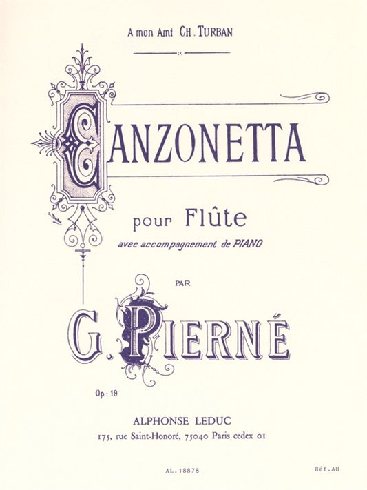 Canzonetta | Pierne | Flûte
