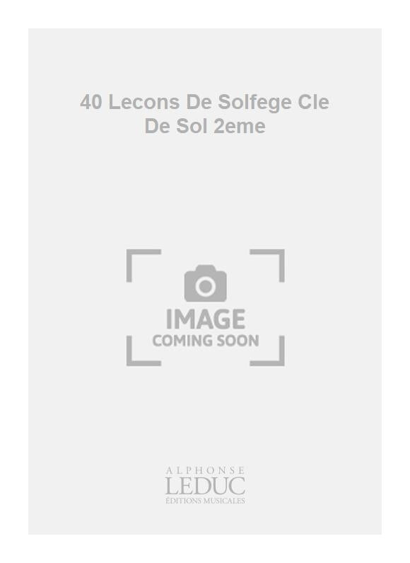 40 Leçons De Solfège Cle De Sol 2eme | Henri Büsser