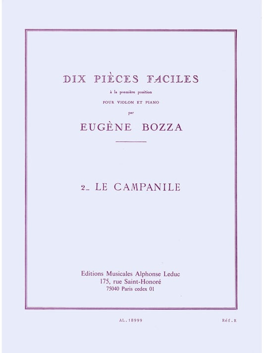10 Pièces Faciles No.2 - Le Campanile | Eugène Bozza
