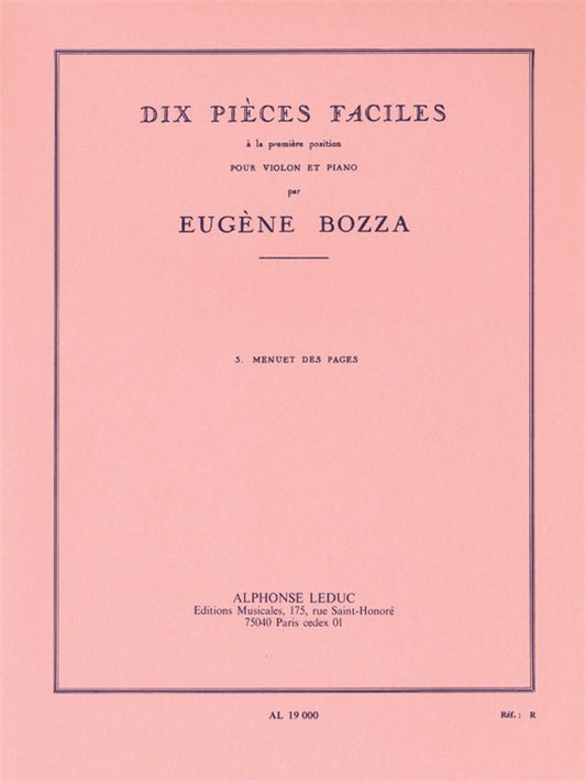 10 Pièces Faciles No.3 - Menuet Des Pages | Eugène Bozza