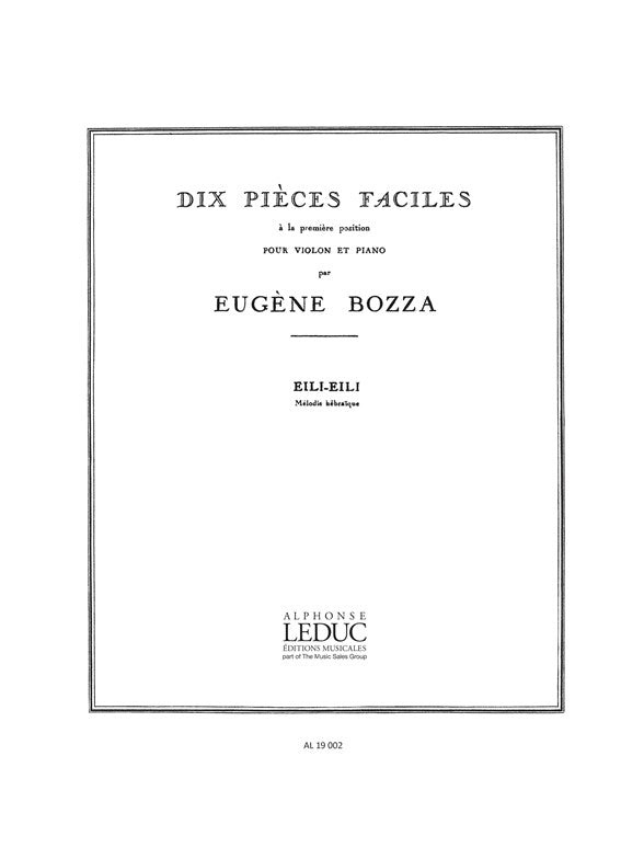 10 Pièces Faciles | Eugène Bozza | Violon