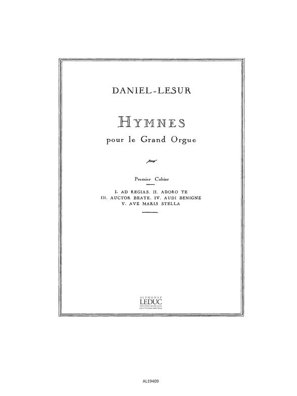 Hymnes Vol.1 | Daniel-Lesur | Orgue