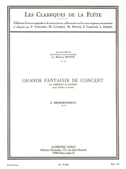 Demersseman: Grande fantaisie de concert op. 52 | Flûte