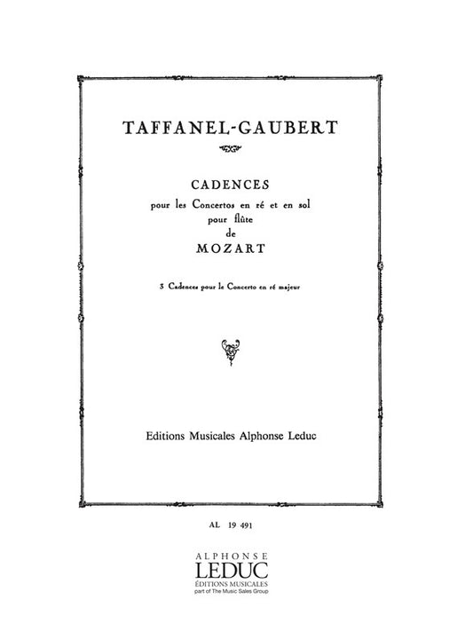 3 Cadences pour le Concerto, K. 314 | Wolfgang Amadeus Mozart