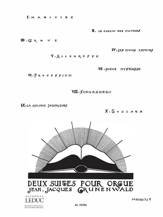 Deux Suites pour Orgue | Jean-Jacques Grunenwald