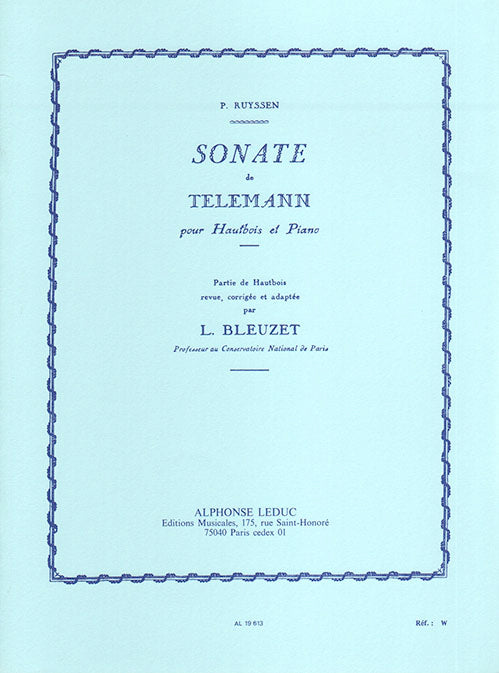 Sonate en la mineur | Georg Philipp Telemann | Hautbois