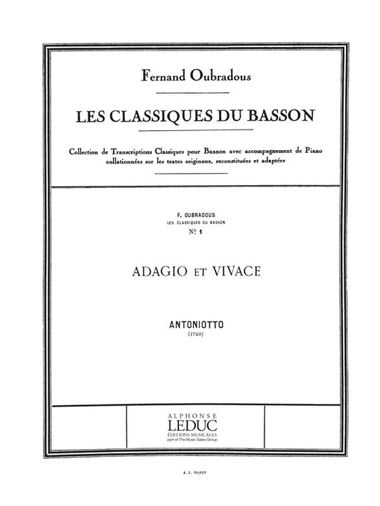 Antonietto: Adagio et Vivace | Antonietto | Basson