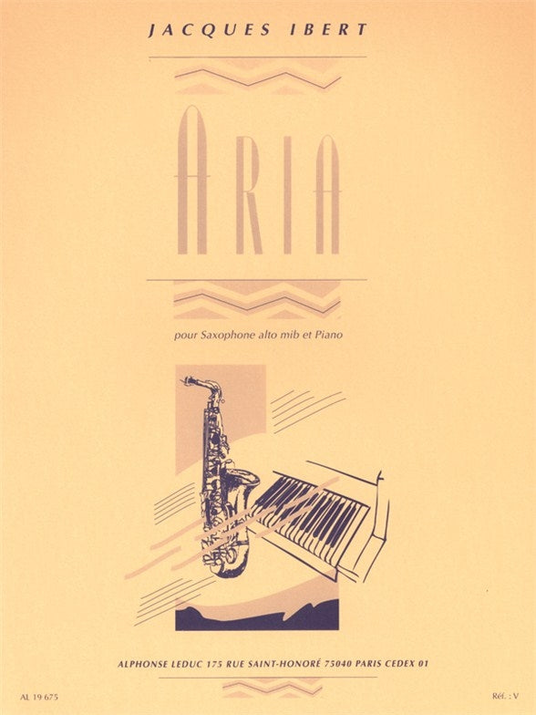 Aria | Jacques Ibert | Saxophone alto