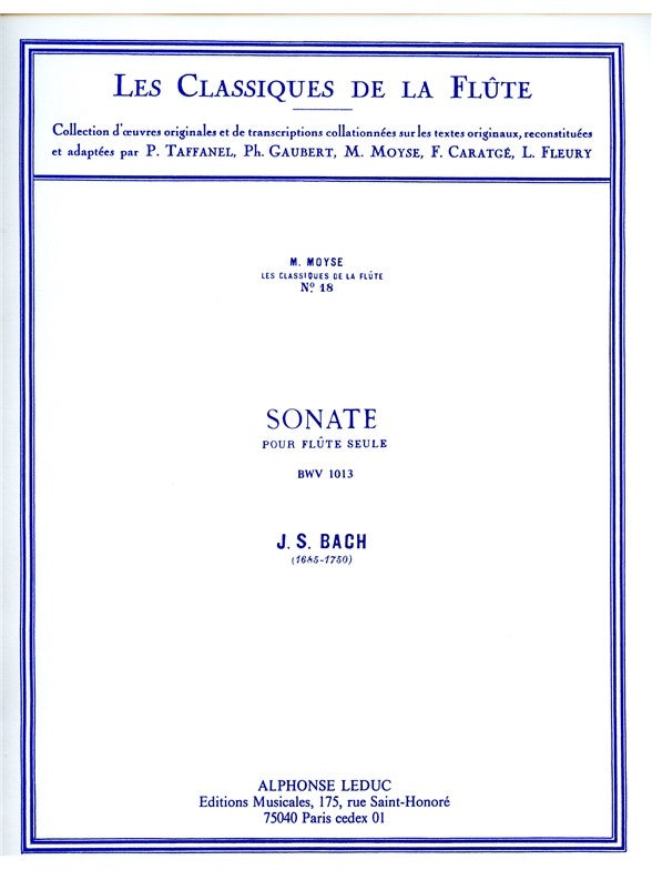 Sonata BWV1013 In A minor | Johann Sebastian Bach | Flûte