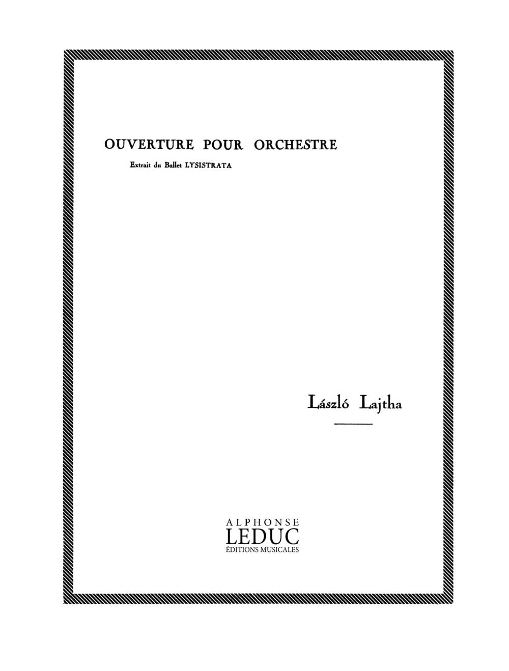 Ouverture De Lysistrata | Laszlo Lajtha | Orchestre