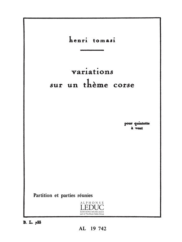 Variations sur un Thème corse | Henri Tomasi