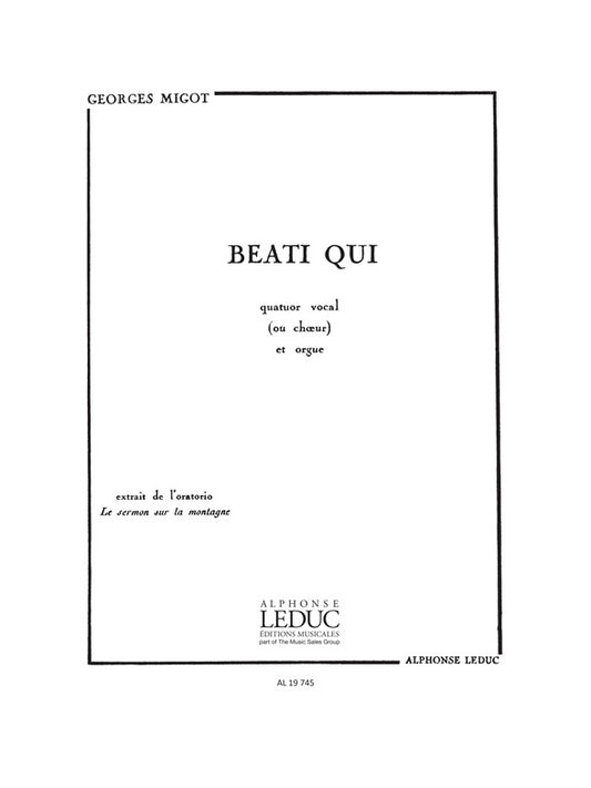 Beati Qui - chœur et orgue | Georges Migot