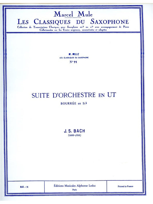 Bourrée | Johann Sebastian Bach | Saxophone