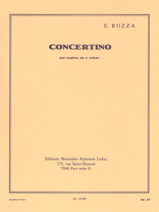 Concertino | Eugène Bozza | Saxophone alto