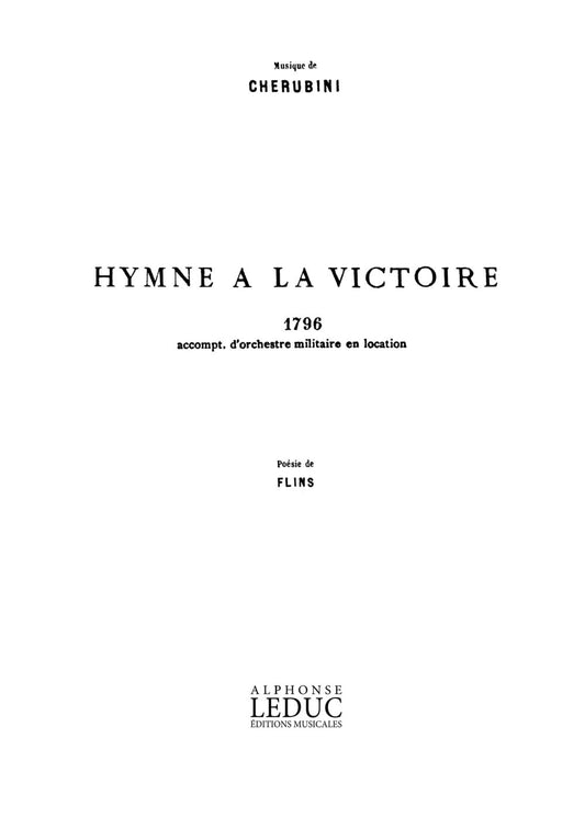 Hymne a la victoire (demo) de Luigi Cherubini, Partition chorale pour sATB