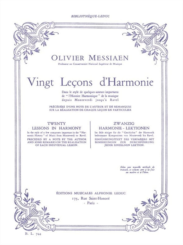 20 Leçons d'Harmonie | Olivier Messiaen