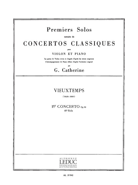 Premier Solo Extrait concerto No.1 En Mi Majeur | Henri Vieuxtemps