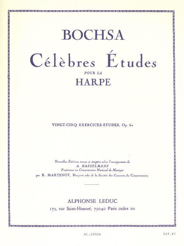 25 Exercices-Études Op. 62 | Robert Nicholas Charles Bochsa
