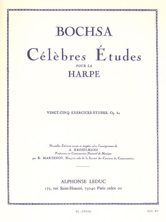25 Exercices-Études Op. 62 | Robert Nicholas Charles Bochsa