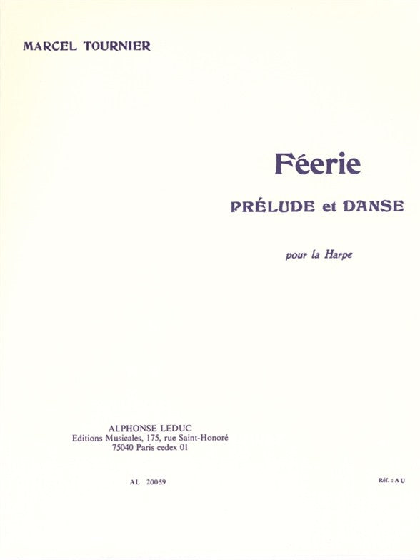 Féerie (Prélude et Danse) | Marcel Tournier | Harpe