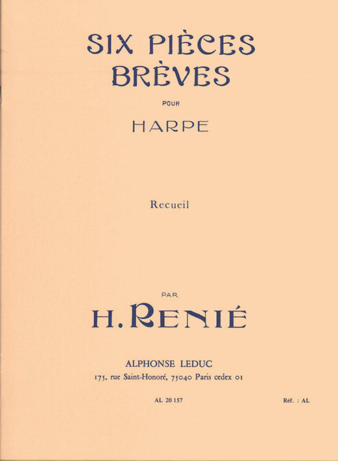 Six Pièces brèves pour harpe | Henriette Renié