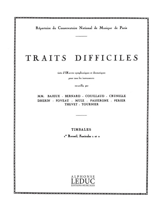 Traits difficiles pour Timbales | Passerone