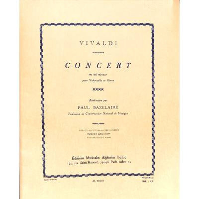 Concerto en mi mineur | Antonio Vivaldi | Violoncelle