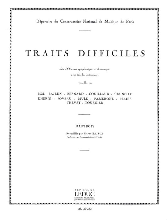 Traits difficiles | Hautbois
