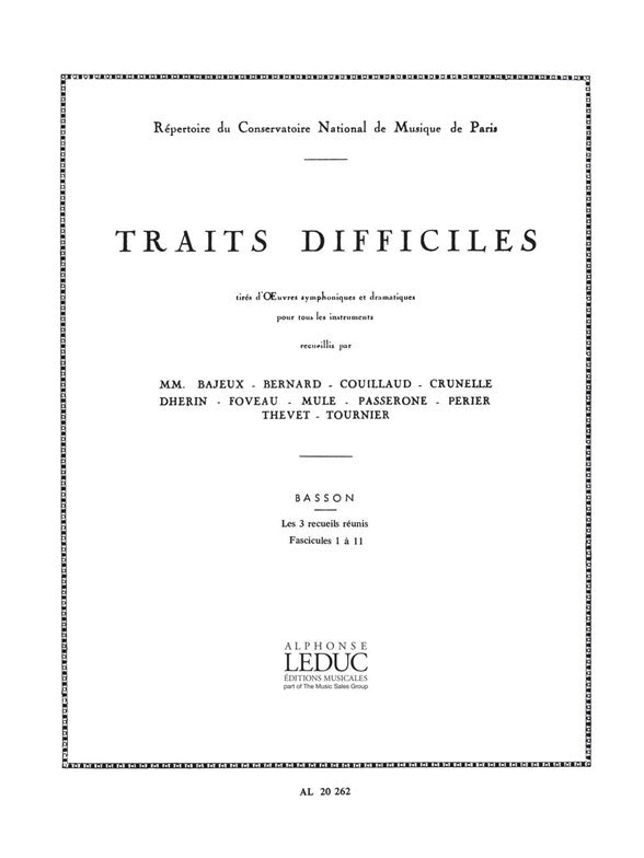 Traits difficiles | Basson
