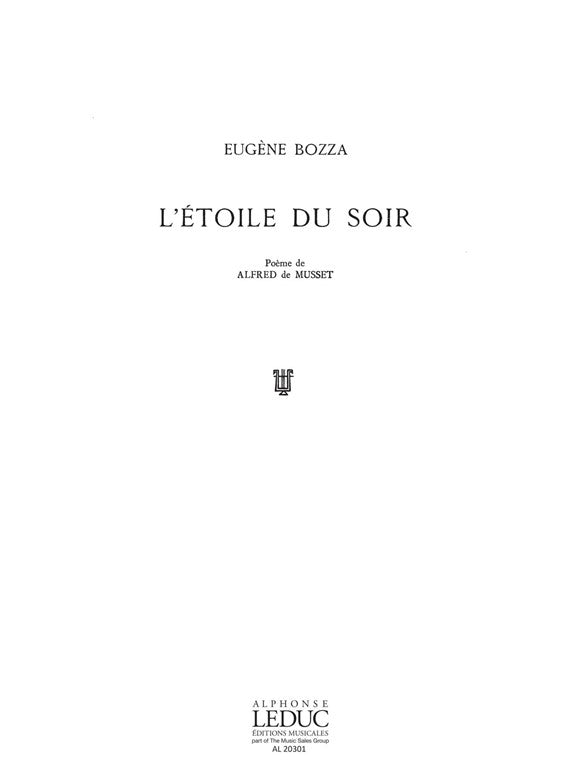 L'Étoile du soir, pour 3 voix de femmes et piano | Eugène Bozza