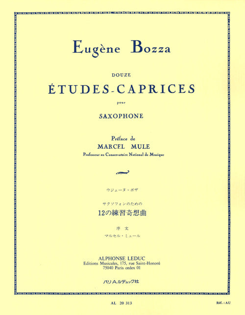 12 Études-Caprices pour Saxophone | Eugène Bozza