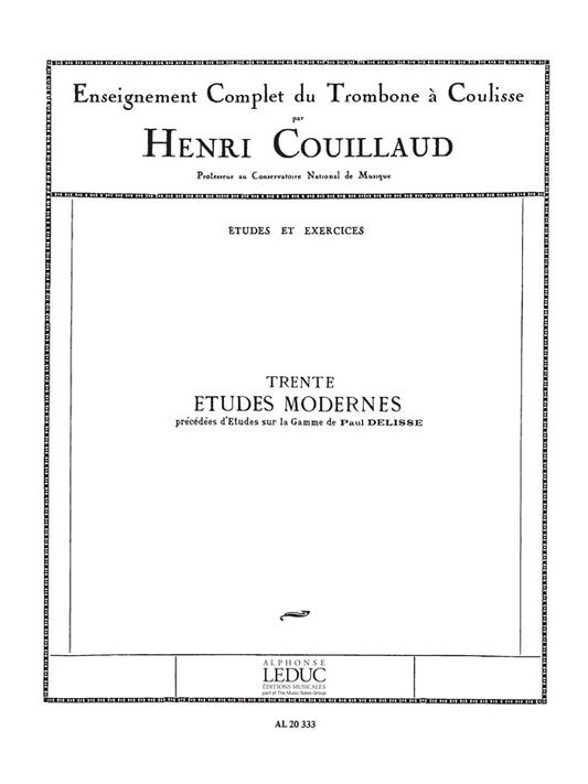 Trente Études Modernes | Henri Couillaud | Trombone